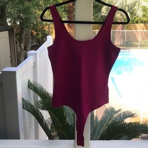 Magenta Pink Thong Body Suit